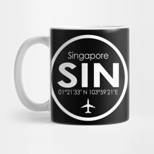 SIN, Singapore Changi Airport Mug